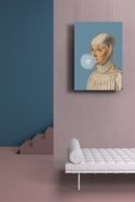 CANVAS PRINT - Woman with Bubble Gum