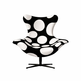 Swivel armchair BUBBLE BASE BLACK