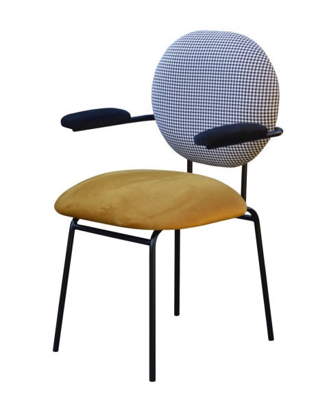 Fotel tapicerowany Anatol 2 proj. Katarzyna Jasyk żółty 1 szt.