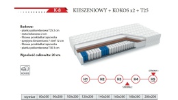Materac SOMA REST K-8 – KIESZENIOWY + KOKOS x2 + T25