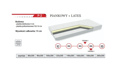 Materac SOMA REST P-2 – PIANKOWY + LATEX