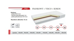 Materac SOMA REST P-3 – PIANKOWY + VISCO + COCOS
