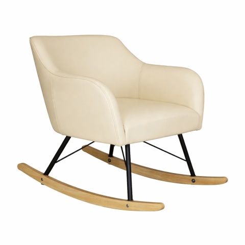 Mr. T Upholstered rocking leather armchair