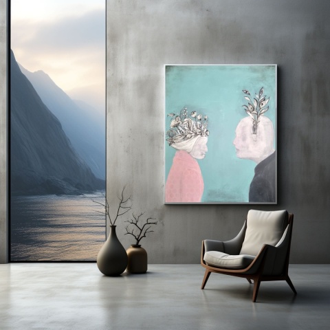 " SHE" Obraz na płótnie akryl