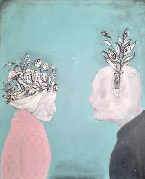 " SHE" Obraz na płótnie akryl