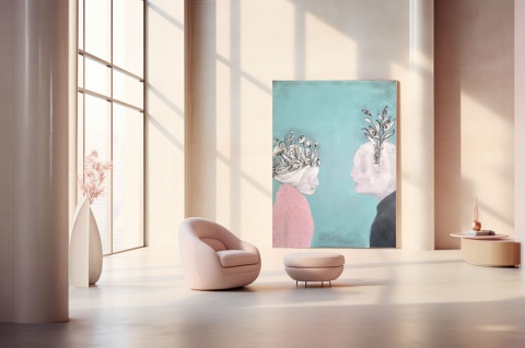 " SHE" Obraz na płótnie akryl