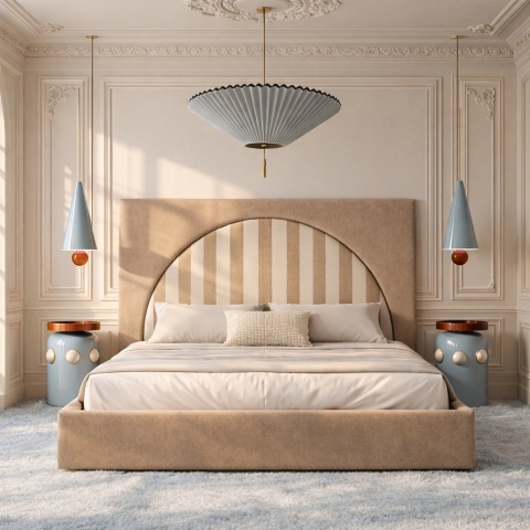 Łóżko tapicerowane CLAIRE