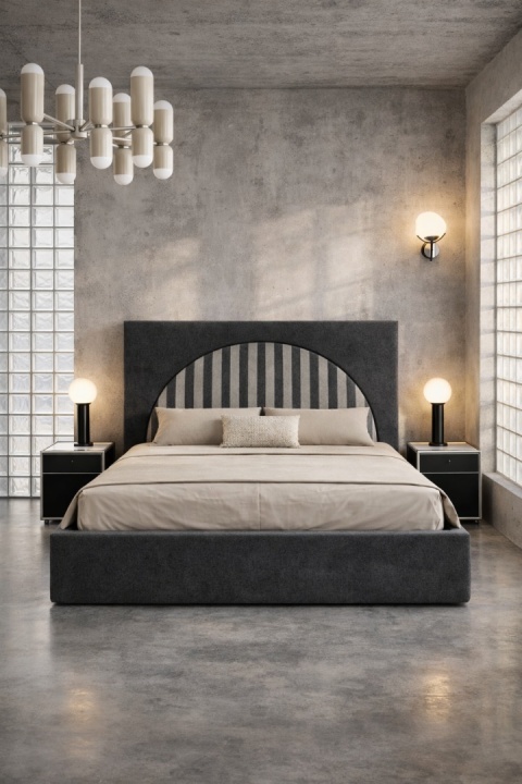 Łóżko tapicerowane CLAIRE Stripes