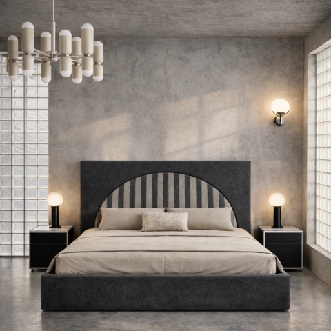 Łóżko tapicerowane CLAIRE Stripes