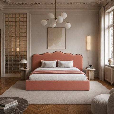 Upholstered bed LINE WAVE