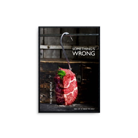 Framed graphic "Wrong"