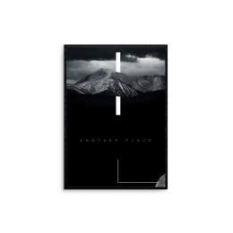 Framed graphics "mountains - black"