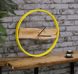 Wood Clock Yellow