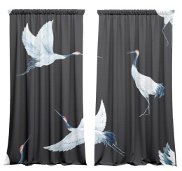 Cotton curtains Cranes