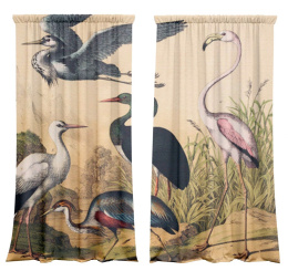 Cotton curtains Birds