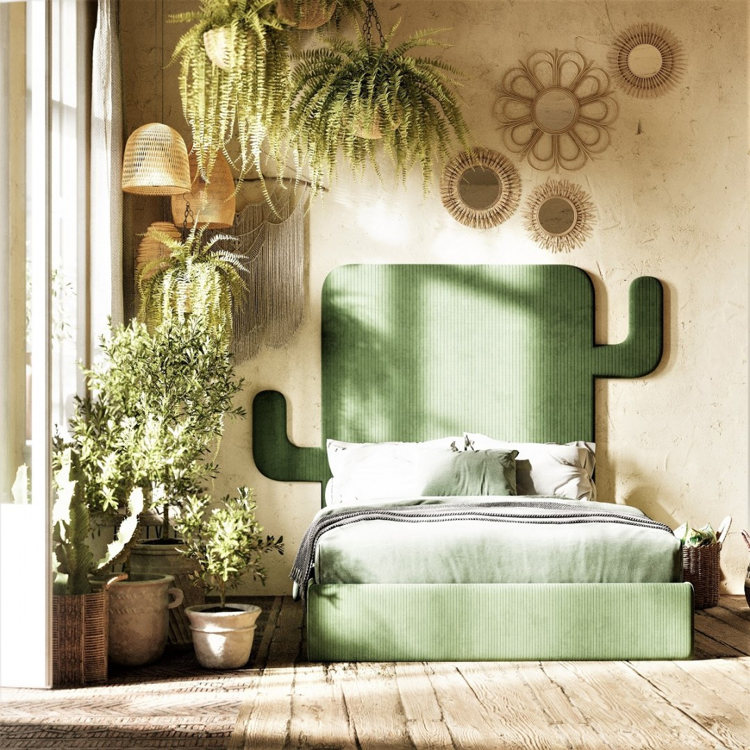 Upholstered bed CACTUS