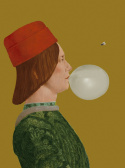 Painting printed on canvas "A young man with a fly"