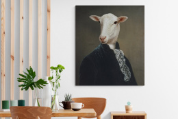 Painting printed on canvas "Sheep with a jabot"