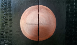 "Copper Sun " Obraz 2 częściowy strukturalny