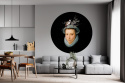 Wall decoration - mural DOTS Woman with nest