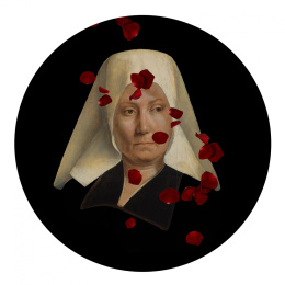 Wanddekoration - Wandbild DOTS Lady Rose