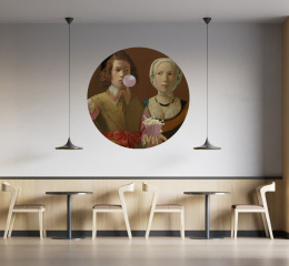 Wanddekoration - DOTS Wandbild Paar mit Popcorn
