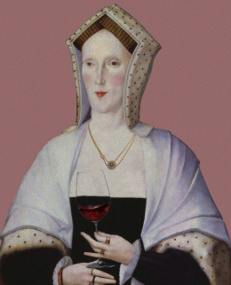 Auf Leinwand gedrucktes Gemälde "Dame mit einem Glas Wein"