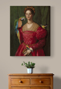 Painting printed on canvas. Mother of birds