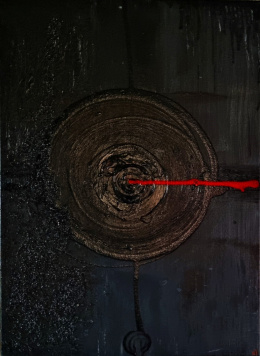 "RED LINE 3 " Obraz na płótnie akryl