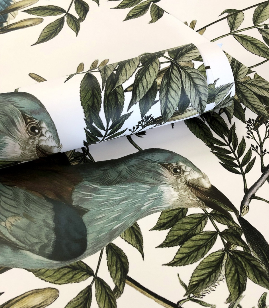 Birds in Garden wallpaper by Wallcolors roll 100x200
