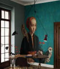 Wallpaper Owl lady by Wallcolors roll 100x200