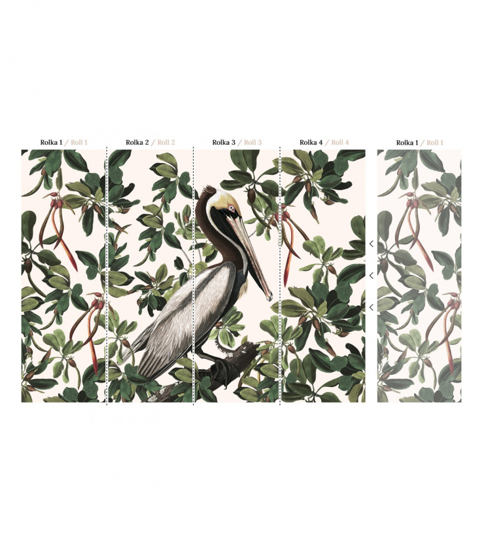 Pelikane Tapete von Wallcolors roll 100x200