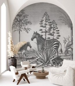 Zebra on Agave Tapete von Wallcolors rolka 100x200