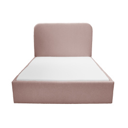 PLUM 5 boucle upholstered bed, light pink